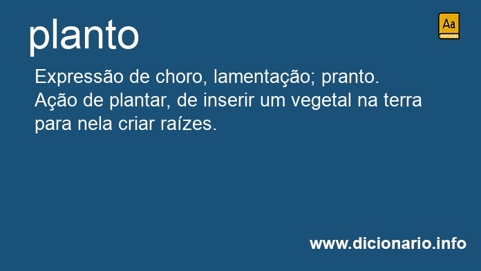 Significado de planto