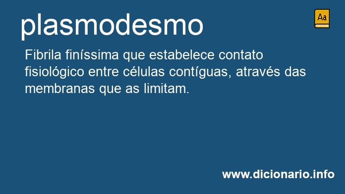 Significado de plasmodesmo