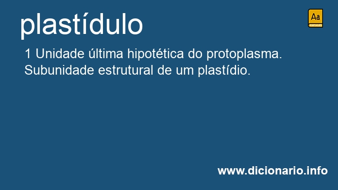 Significado de plastdulo