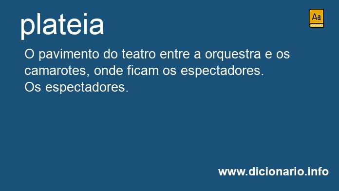 Significado de plateia