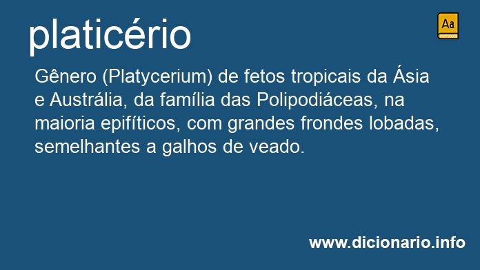 Significado de platicrio
