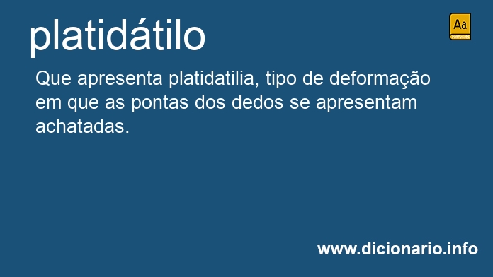 Significado de platidtilo