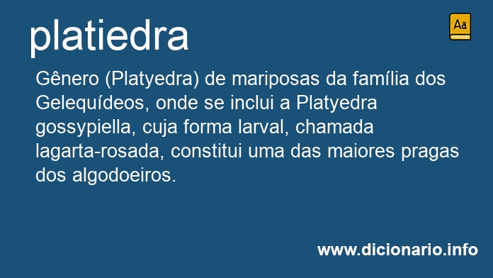 Significado de platiedra