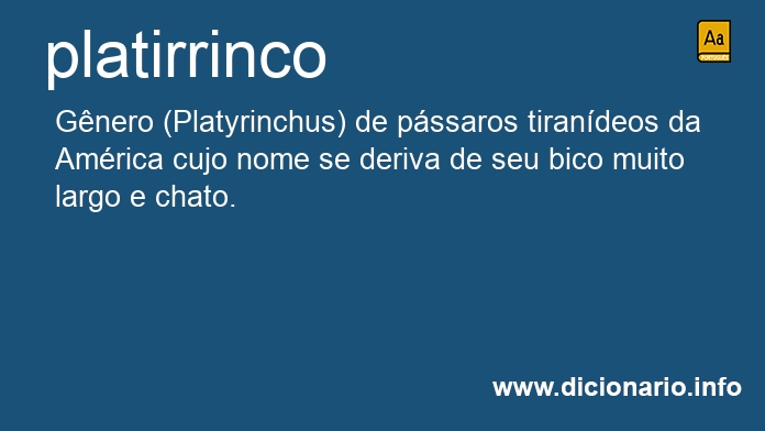 Significado de platirrinco