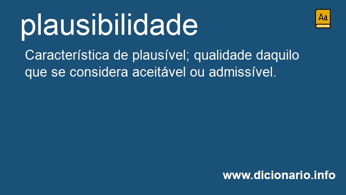 Significado de plausibilidade