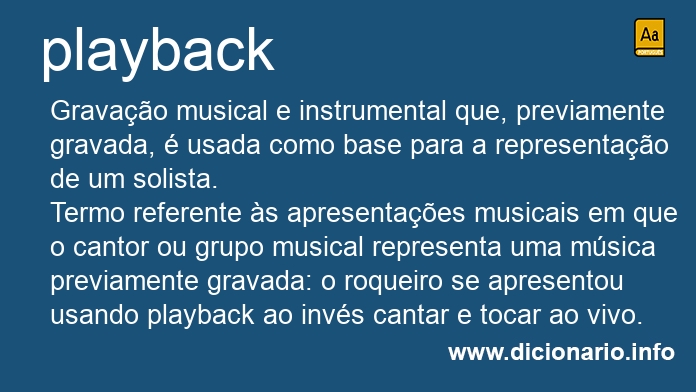 Significado de playback