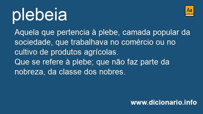 Significado de plebeia