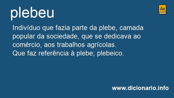 Significado de plebeu