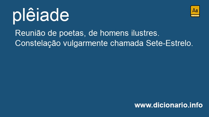 Significado de pliade