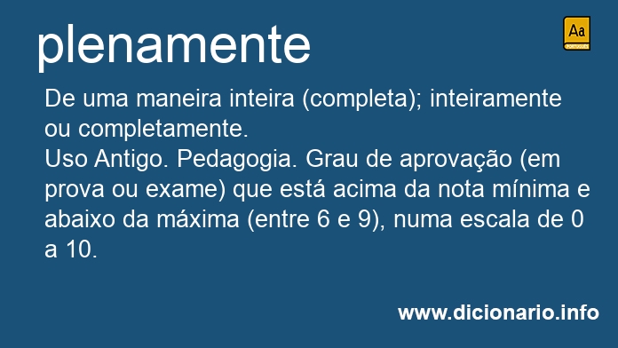 Significado de plenamentes