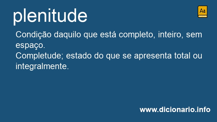 Significado de plenitude