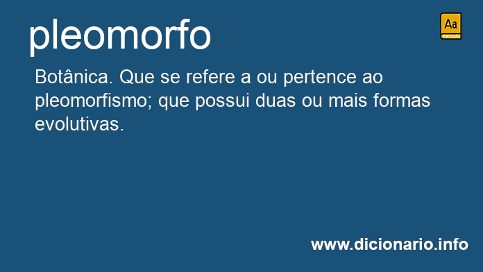 Significado de pleomorfo