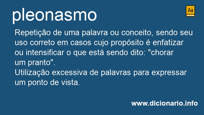 Significado de pleonasmo