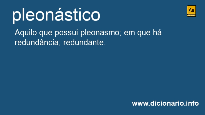 Significado de pleonstica