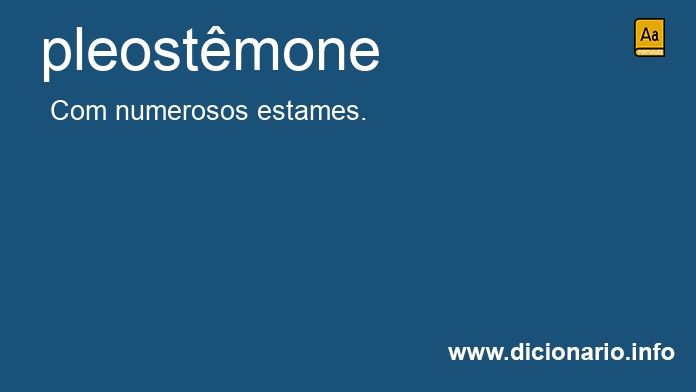 Significado de pleostmone