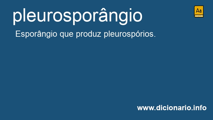Significado de pleurosporngio