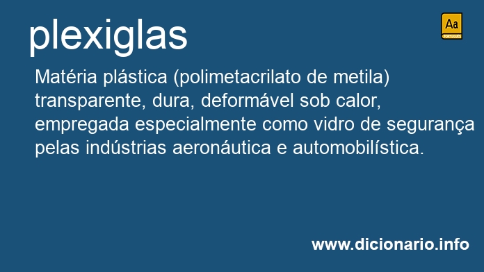 Significado de plexiglas