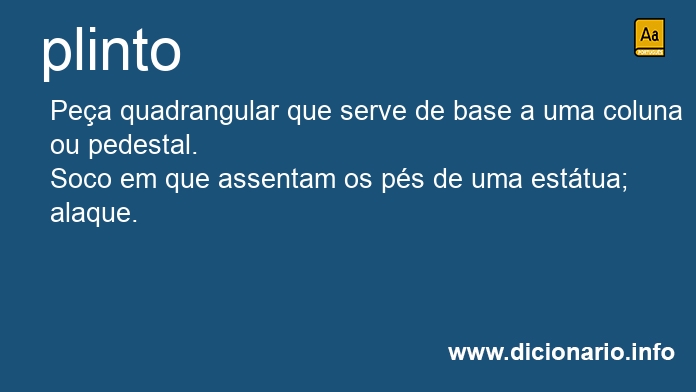 Significado de plinto