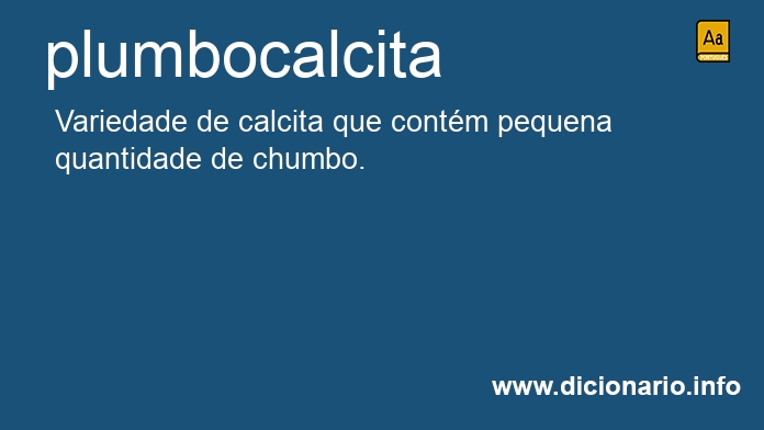 Significado de plumbocalcita