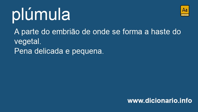 Significado de plmula