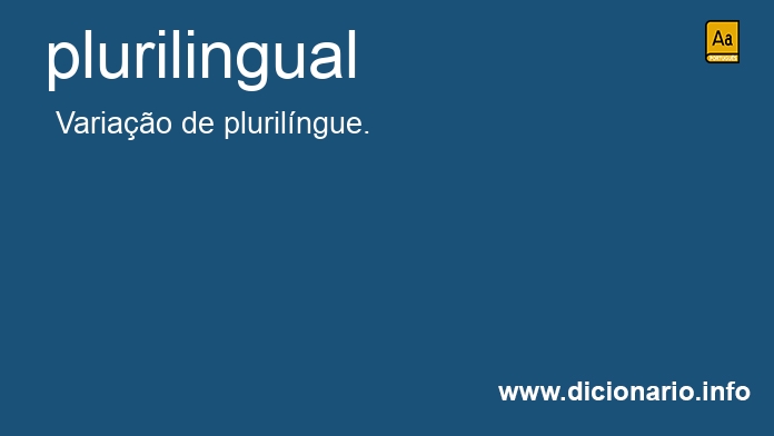 Significado de plurilingual