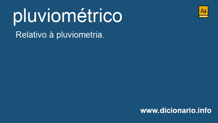 Significado de pluviomtricos