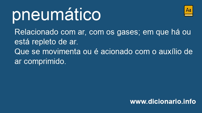 Significado de pneumtico