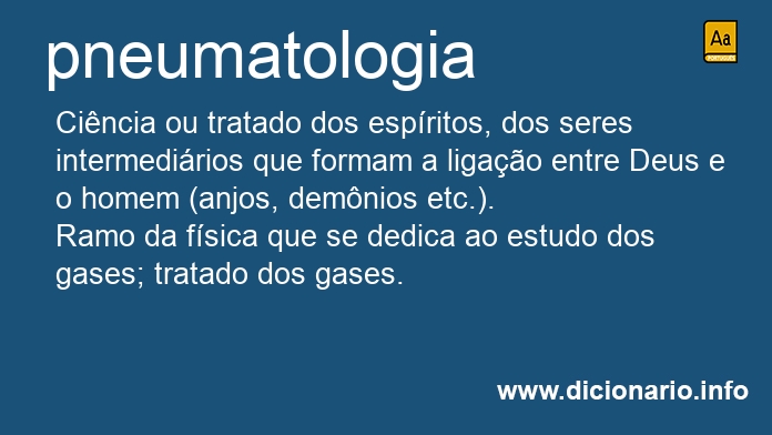 Significado de pneumatologia