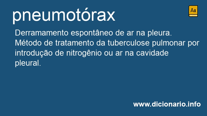 Significado de pneumotrax