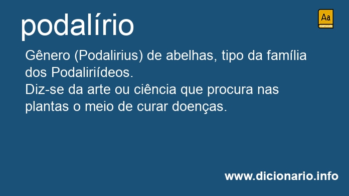 Significado de podalrio