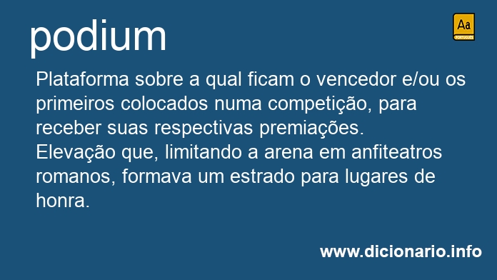 Significado de podium