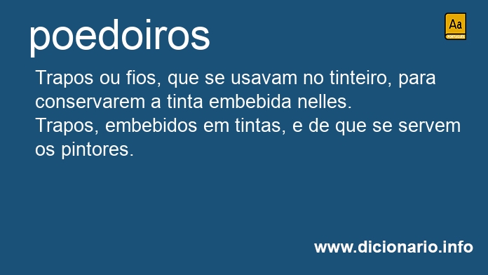 Significado de poedoiros