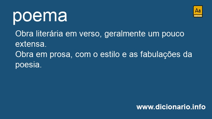 Significado de poema