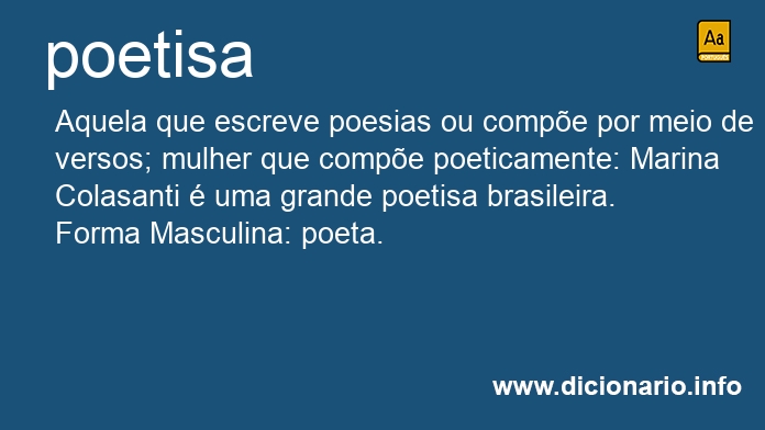 Significado de poetisa