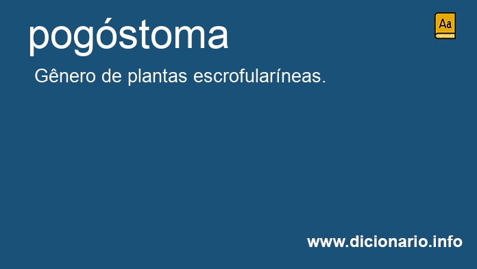 Significado de pogstoma