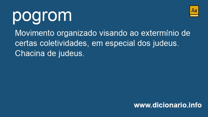 Significado de pogrom