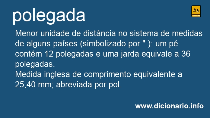 Significado de polegada