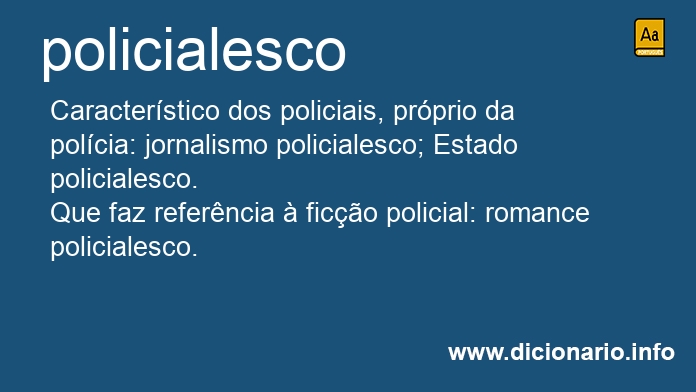 Significado de policialesco