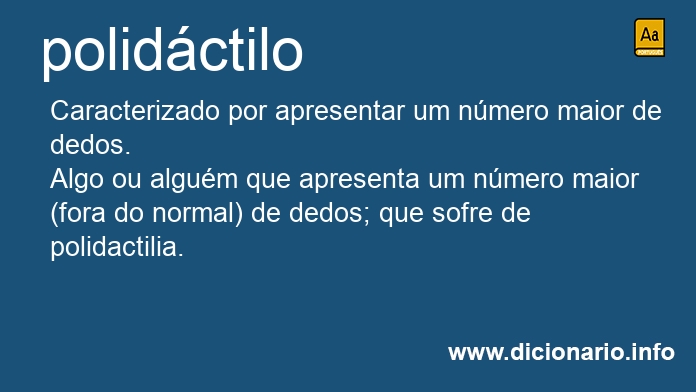 Significado de polidctilo