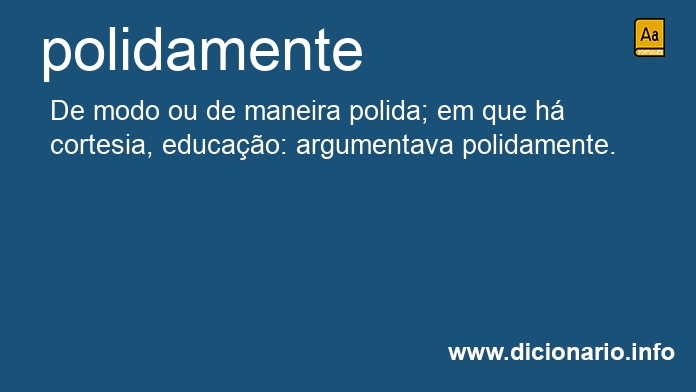Significado de polidamente