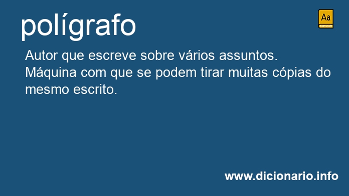 Significado de polgrafo