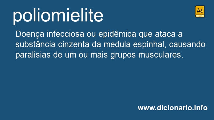 Significado de poliomielite