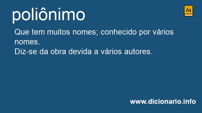Significado de polinimo