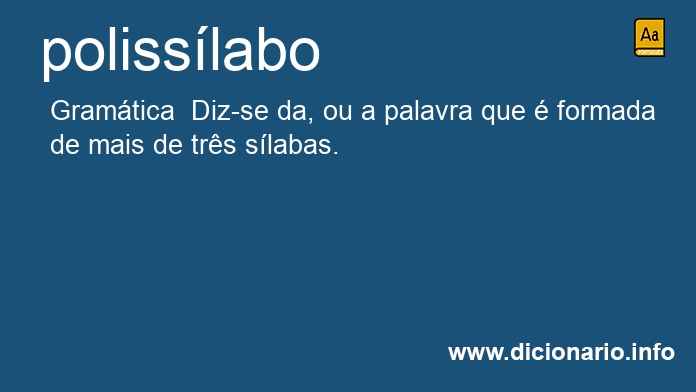 Significado de polisslabo