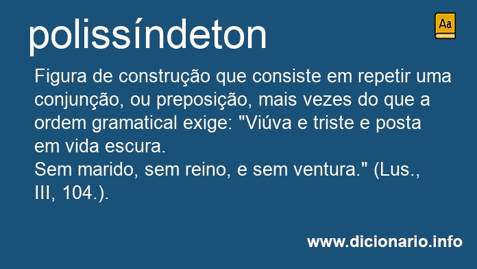 Significado de polissndeton