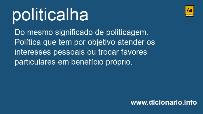 Significado de politicalha