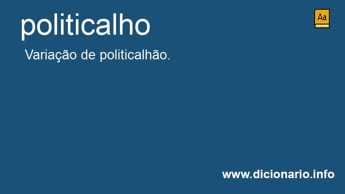 Significado de politicalho