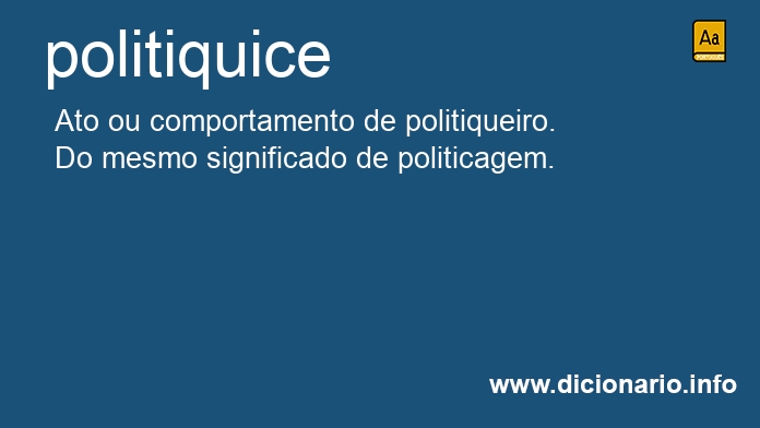 Significado de politiquice