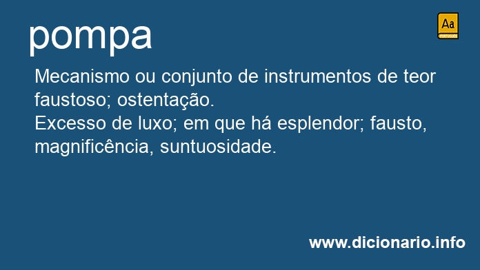 Significado de pompas