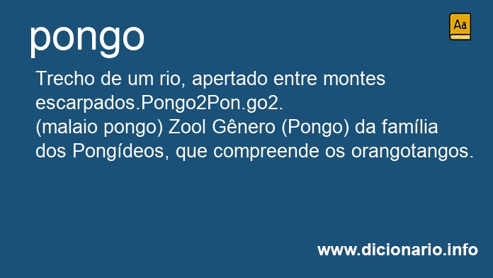 Significado de pongo